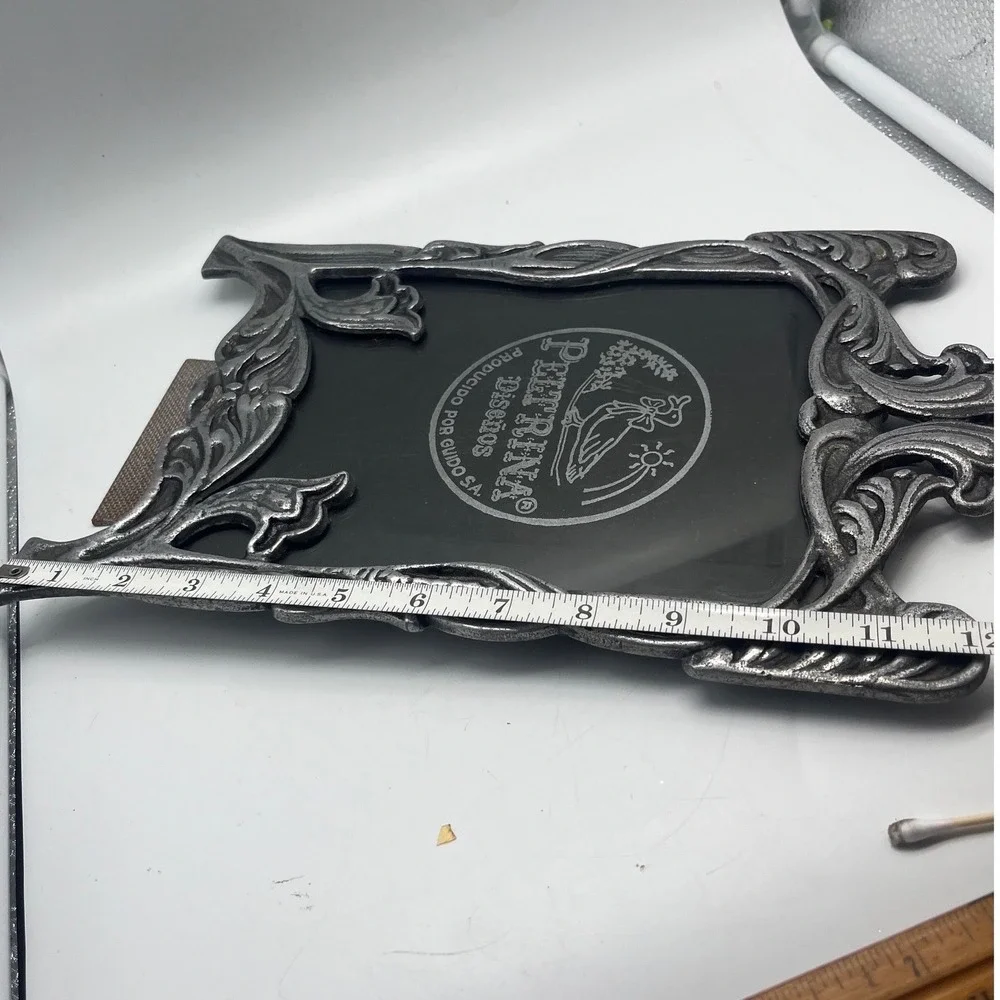 Art Nouveau‎ style Vtg pewter/metal picture frame Argentina Peltrina Diseños.